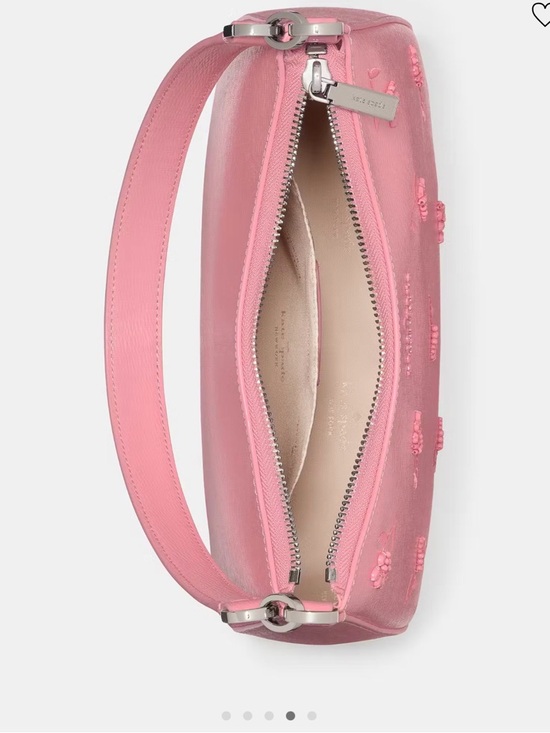 kate spade Pink Embossed Floral Shoulder Bag with Silver Hardware main image 0